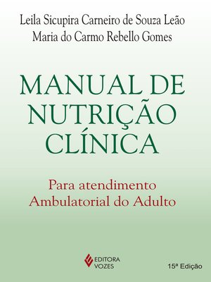 cover image of Manual de nutrição clínica